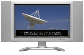 Picture of live captioning in monitor